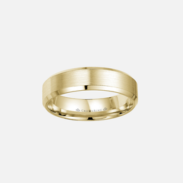 Gold Sandpaper Center and High Polish Edges Band