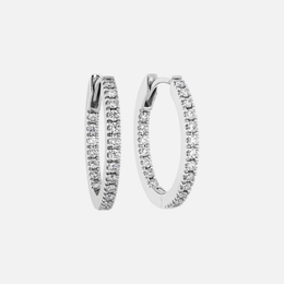 Inside-Out Oval Diamond Hoops