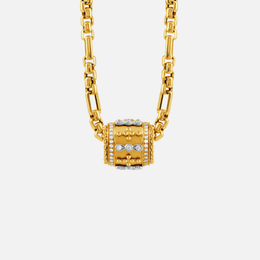 Byzantine Diamond and Gold Barrel Pendant