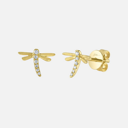 Diamond Dragonfly Earrings