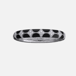 Xpandable White Gold and Black Onyx Diamond Bracelet
