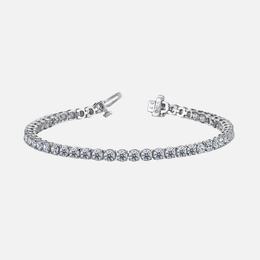 Platinum 4-Prong Diamond Tennis Bracelet