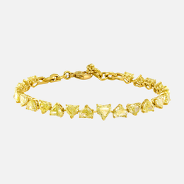 Yellow Diamond Heart Bracelet