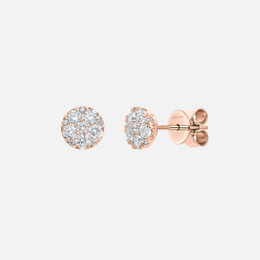 Harmony Small Cluster Diamond Stud Earrings