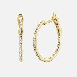 Diamond Pavé Hoop Earrings