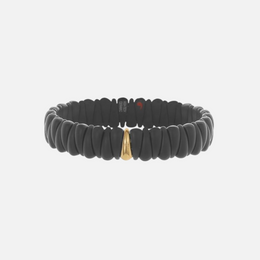 Artiglio Black Ceramic and Yellow Gold Stretch Bracelet