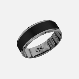 Black Rhodium and Carbon Gold Band