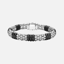 Black Caviar Black Ceramic Caviar Beaded Bracelet