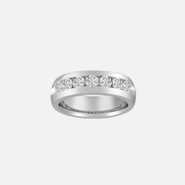 White Gold Band with Channel Set Diamonds