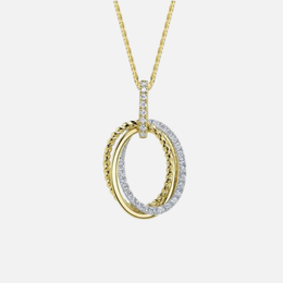 Diamond 3-Oval Necklace