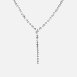 Diamond Lariat White Gold Necklace