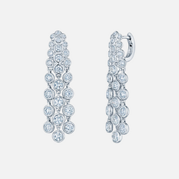 Waterfall 3-Row Diamond Earrings