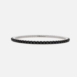 Stretch Black Diamond Tennis Bracelet