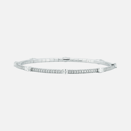 Mixed-Shaped Diamond Stretch Tennis Bracelet
