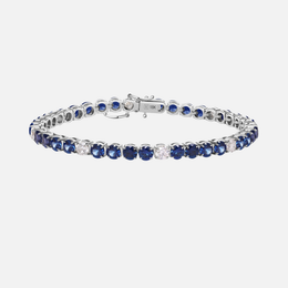 Blue Sapphire and Diamond Bracelet