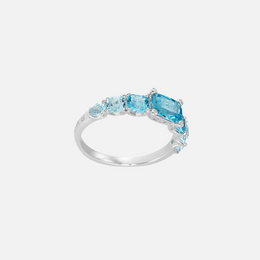 Iris White Gold Topaz Ring