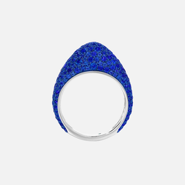 Blue Sapphire Bahia White Gold and Blue Rhodium Ring