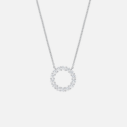 Diamond Circle Pendant Necklace