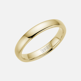 Classic Rounded Dome Yellow Gold Band