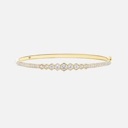 Honeycomb Bezel-Set Graduated Diamond Bracelet