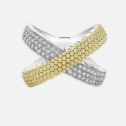 X Caviar Diamond Ring