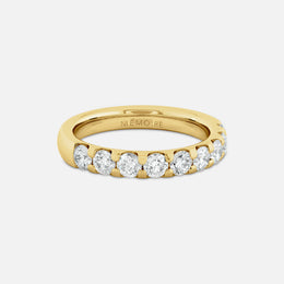 Yellow Gold Diamond Halfway Band
