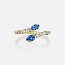Blue Eclipse Bypass Ring