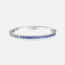 Blue Sapphire Ombre Bangle Bracelet