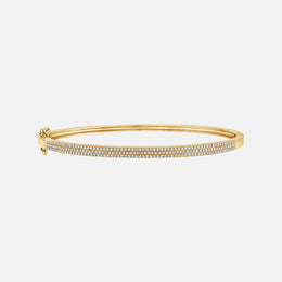Triple Pavé Diamond Row Bangle