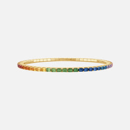 Rainbow Sapphire Stretch Bracelet