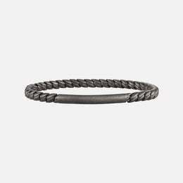 Tresore ID Bar Braided Stretch Bracelet