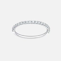 Petite Prong Platinum Halfway Band