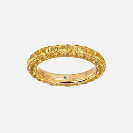 Yellow Sapphire 3-Sided Ring