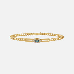 Mini Evil Eye Beaded Stretch Bracelet