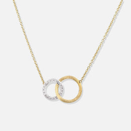 Jaipur 18K Yellow & White Gold Mixed Link Diamond Pavé Pendant