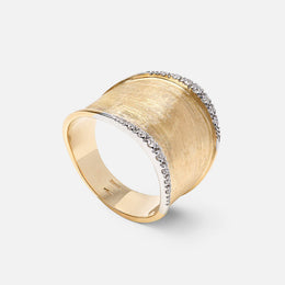 Lunaria Large Gold Ring With Diamond Accents
