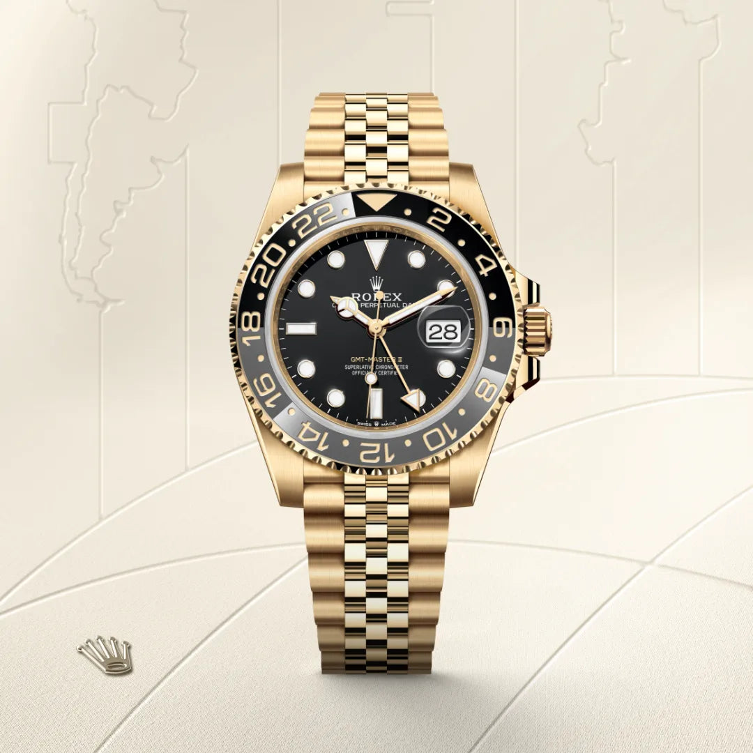 Rolex GMT-Master II Yellow Gold, M126718GRNR-0001 – Razny Jewelers