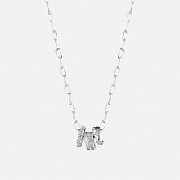 3-Ring Link Charm Necklace