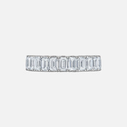 Emerald-Cut Stretch Diamond Band