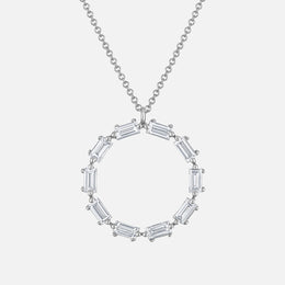 Baguette Circle Necklace