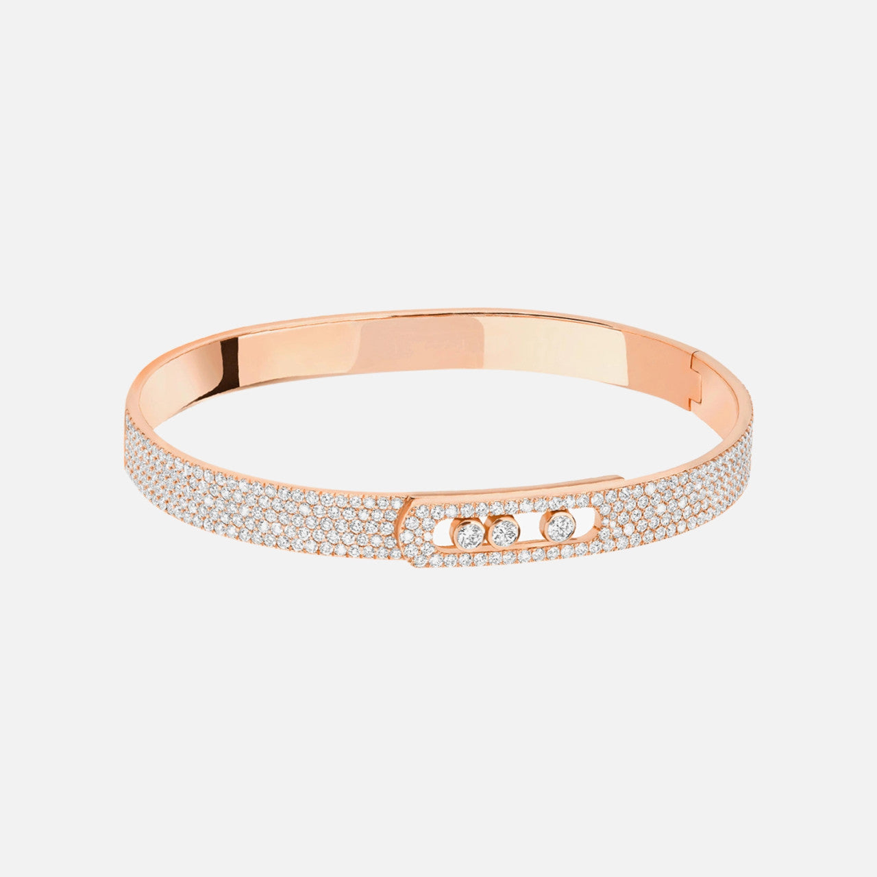 Messika Pink Gold Move Noa Full Pavé Bangle