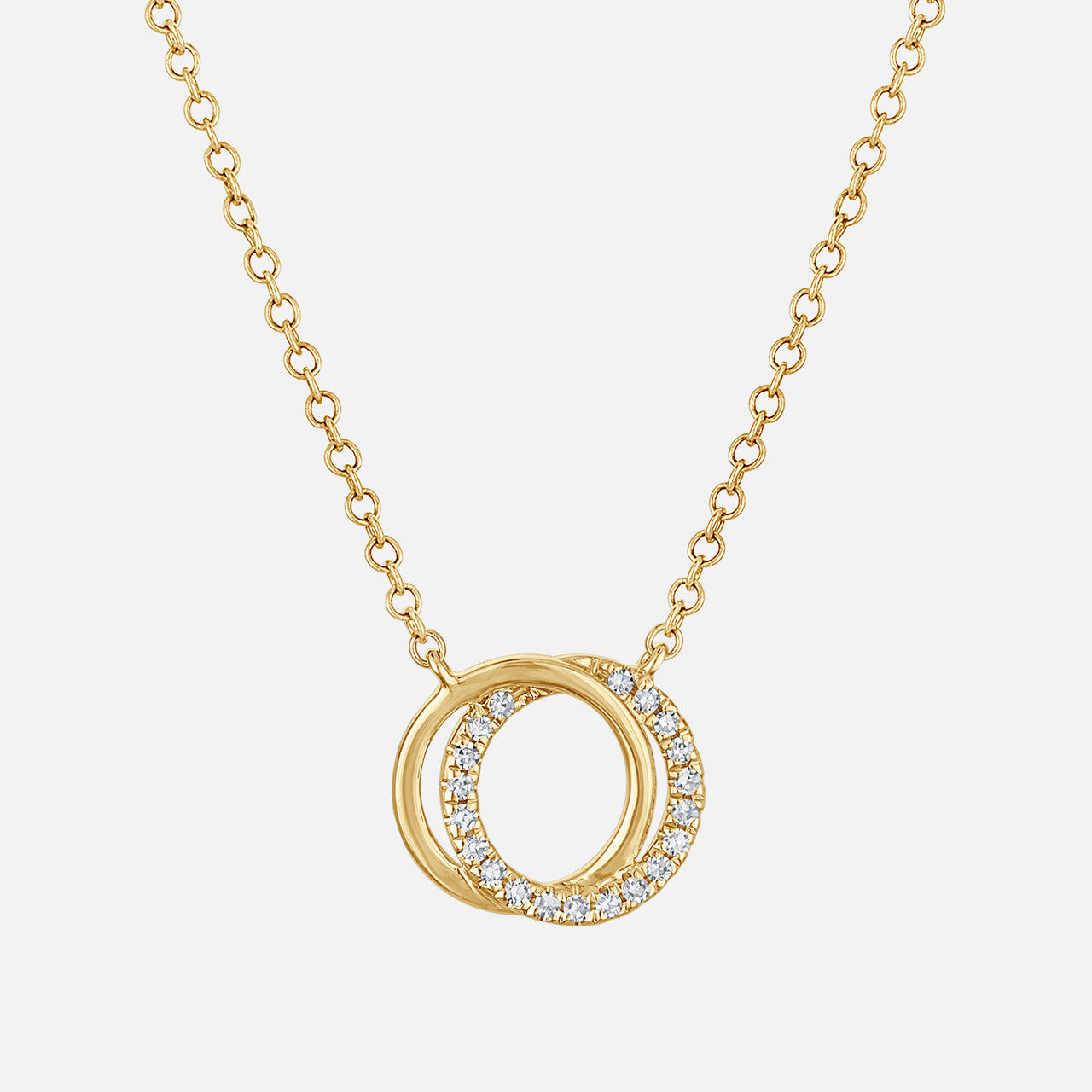 Shy Creation Diamond Love Knot Pendant Necklace in yellow gold