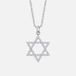 Diamond Star of David Necklace