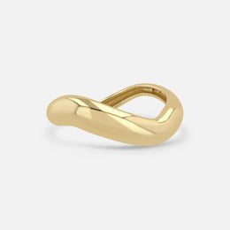 14k Yellow Gold Wave Ring