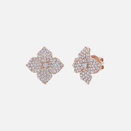 Diamond Flower Studs