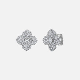 Petite Diamond Flower Studs