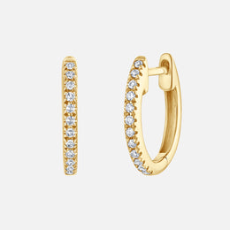 Classic Small Diamond Huggie Earrings