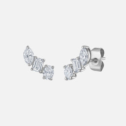 Mixed-Shape Diamond Ear Crawler