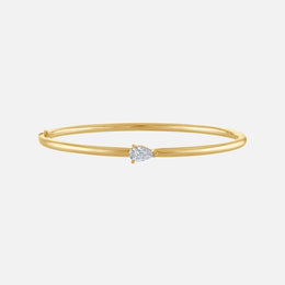 Pear-Cut Diamond Bangle Bracelet