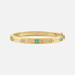 Moderne Deco Emerald Bangle